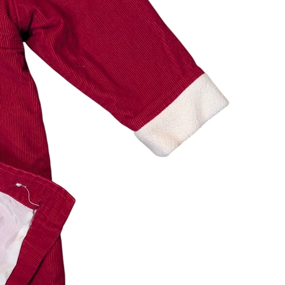 Hanna Andersson Christmas Holiday Corduroy Red Coat Dress Snowflakes 18 24 mo - Picture 4 of 11